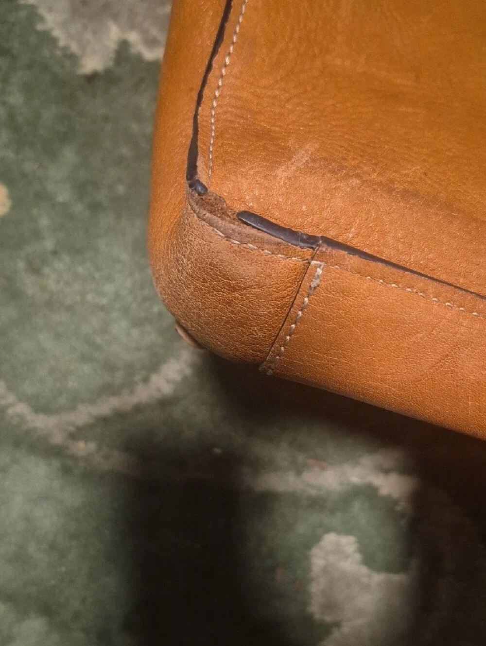 Leather Messenger Bag - Tan Shoulder Briefcase